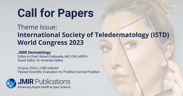 Call for Papers JMIR Dermatology Special Theme Issue on Teledermatology image
