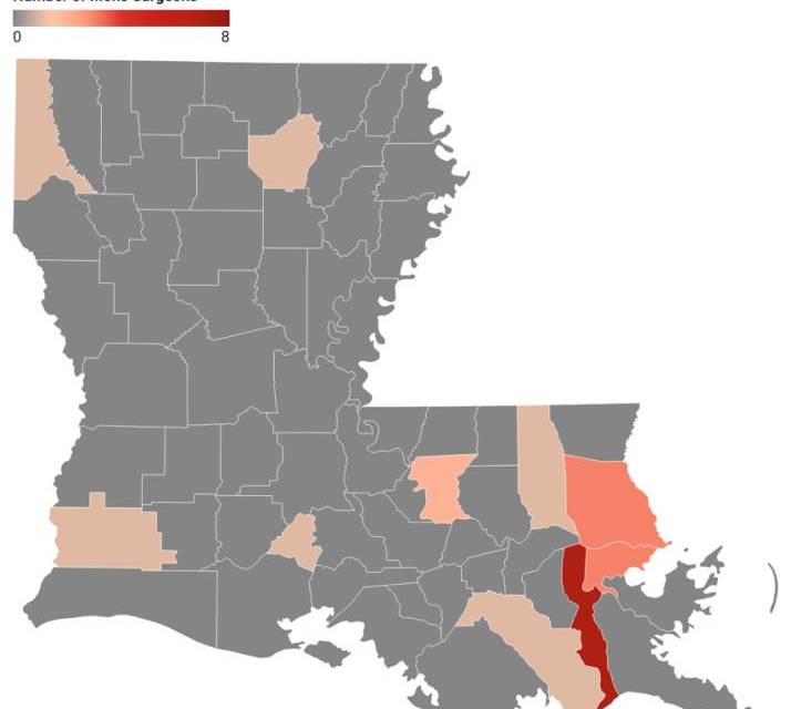 Louisiana access map